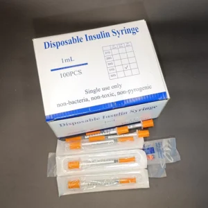Insulin Syringe 31g 8mm Sterile Disposable 05ml Syringes with 5/16 Needle and 31g Gauge 0.5ml 6mm Veterinary Use