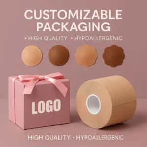 Invisible Adhesive Waterproof Body Bra Tape Strapless Wireless Seamless Push Up 3/4 Cup Gather Effect for Dresses