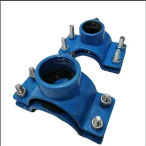 Iron Polished Saddle Clamp for PVC Pipe Casting Water Supply Use BSPT Thread Low Pressure 10 Year Warranty