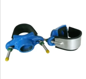 Iron Saddle Clamp Polished for PVC Pipe Cast Technics Water Supply Use BSPT Thread Low Pressure T501