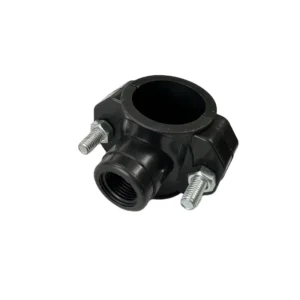 Irrigation 2 Inch PP Pipe Fitting Female Threaded Plastic Pipe Saddle Clamp 1/2 Saddle Clamps for Water Supply