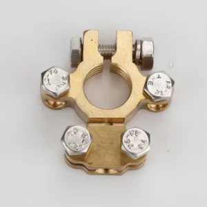 J&H Factory Battery Terminal Satin Forged Brass Saddle Type Clamp Solid Connection BT423