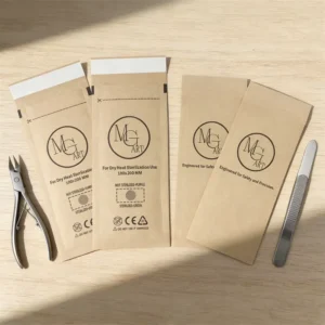KM Personalised Ecofriendly Recycled High Temperature Sterilization Bag Kraft Paper Pouch for Sterilization