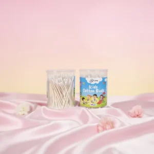 Kids Cotton Swabs Soft Cotton Sticks 7.5cm Round Box Daily Care