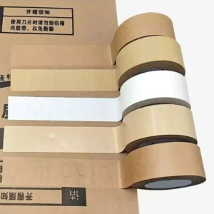 Kraft Paper Fiberglass Reinforced Heat-Resistant Waterproof Packaging Tape Recyclable Writable Shipping Sealing Custom
