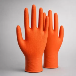 L Size Diamond Grip Nitrile Gloves for Auto Repair Mechanics Oil Chemical Resistant Touchscreen Compatible Safety Work Gloves