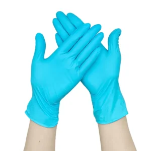 Lake Blue Nitrile Gloves 100pcs box Waterproof Oil resistant Disposable Powder Free 4mil Nitrile Gloves for Food Processing