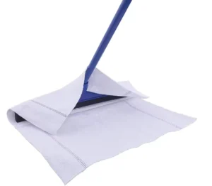 Large White Microfiber Mopping Towel with Aluminum Pole Multi Purpose Scratch Free Rags for Cleaning