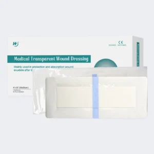 Large Wound Care Bandage with Adhesive Border Highly Absorbent Medical Grade PU Film Dressing Pad 10*25cm