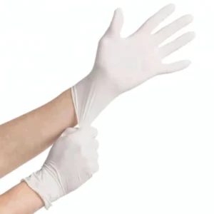 Latex Examination Gloves With Powder Free M5.0gr Milky White High Strong Elasticity Hand Protection Disposable Medical Gloves