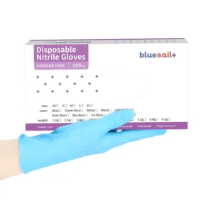 Latex Free Nitrile Examination Gloves Hospital Dentist Pet Care Blue Disposable Powder Free 4mil Nitrile Gloves for Medical