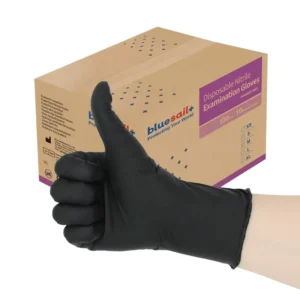 Latex Free Nitrile Gloves 100pcs box Medical Examination Aged Care 4mil Disposable Black Powder Free Nitrile Gloves for Hospital