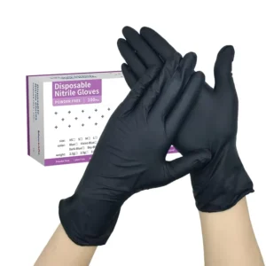 Latex Free Nitrile Gloves Dental Clinic Nurse Medical Examination Black Powder Free Disposable 4mil Nitrile Gloves for Doctor