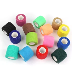 Latex Free Self adhesive Flexible Wrap Non Woven Self Adhesive Vet Elastic Cohesive Bandage for Dog Pets Animals