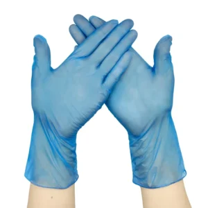 Latex Free Vinyl Gloves Medical Examination Dentist Aged Care Waterproof 3mil Disposable Blue Powder Free PVC Gloves for Doctor