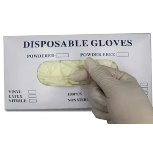 Latex Gloves Disposable Protective Gloves High Elasticity Oil Resistant Gloves 50 Pairs Box for Cleaning Home Workshop Use