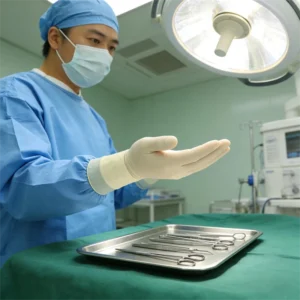 Latex Gloves Manufacturer Cream Disposable Latex Gloves Powder Free Medical Disposable Latex Gloves