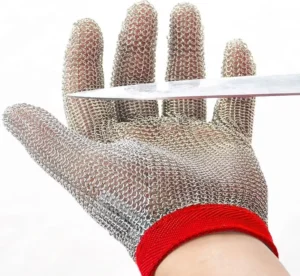 Level 9 Cut Proof Gloves Stainless Steel Chainmail Metal Gloves for Sharp Object Handling