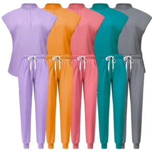 Light Short Sleeve Surgical Gown Doctors Nurses Hand Clothes Hospital Clinic Pet Shop Massage Shop Men Women’s Work Uniform