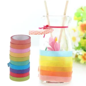 Light Tear Crepe Masking Tape Multi Purpose Labeling Writable Colored Masking Tape for Office Packaging Marking