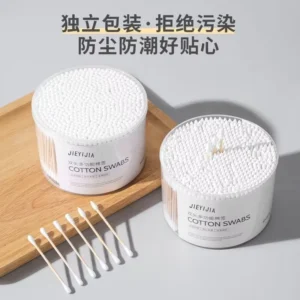Lightweight Portable Bamboo Cotton Swabs Double Tip Disposable Cotton Buds Travel Essential