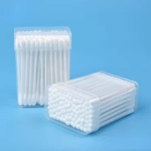 Lint Free 4mm Flower Holder White Sterilized Swabs Classic Cotton Swab