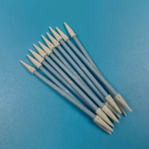 Lint Free Blue Handle 3.5mm Mini Pointed Sponge Detailing Swab Sharp ESD Cleanroom Foam Swab for Electronics Cleaning