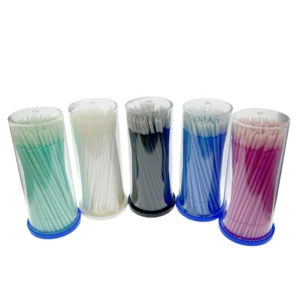 Lint Free Disposable Bendable Microfiber Applicators Long Head Tip Cotton Swabs Micro Brush