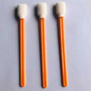 Lint Free Industrial Cleanroom Polyester Microfiber Sponge Foam Tip Swabs PP Handle Model 10976 Customizable Length