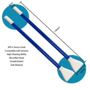 Lint Free Microfiber Detailing Swab Lens Cleaning Swab APS-C Sensor Swab Camera Cleaning Swab with Double Heads