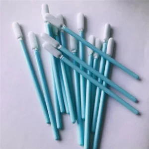 Lint-Free Polypropylene Handle Customizable Length Plastic Stick Microfiber Sponge Long Foam Tip Cleanroom Swab