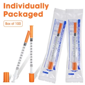 Livestock Insulin Syringe 1ml 0.5ml 29G 30G 31G Disposable