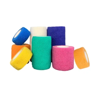 Logo Printing Skin Color Cohesion Fixation Pbt Rubber Reusable Strong Elastic Plain Bandage