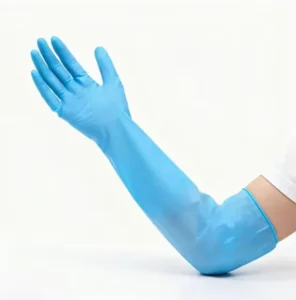 Long Cuff Disposable Medical Nitrile Gloves with Great Durability