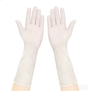 Long Cuff Nitrile Gloves Dental Examination 4mil Waterproof White Disposable Powder Free 12 Inch Nitrile Gloves for Medical