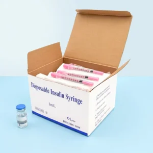 Low Friction Veterinary Insulin Syringe 0.5ml & 1ml 31G Thin Wall Needle 6mm 8mm Large Livestock Farm