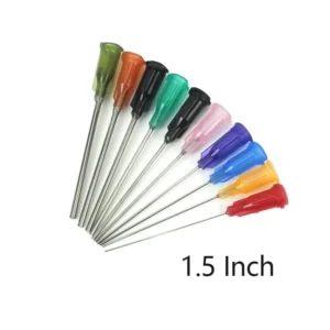 Luer Lock Flat Tip Dispensing Needle SS with Plastic Hub for All Viscosity Adhesives Disposable Precision Nozzle