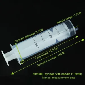 Luer Lock Luer Slip 1 2 2.5 3 10 20 50 60ml Veterinary Disposable Plastic Syringe for Animals Use