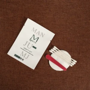Luxury Grade Hotel Vanity Kit Disposable UV Treated Sterilized Recyclable Ergonomic Nail File Cotton Swabs Pads Balls