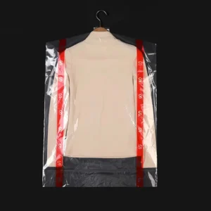 Luxury Semitransparent Moisture Proof Heat Seal Foldable PE Flat Pocket Garment Bags Socks Dust Covers Custom