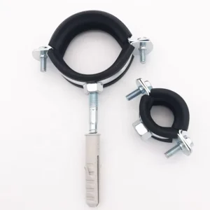 M8 Rubber Pipe Clamp 100mm Dia for Large Diameter With Rubber Cast Iron Pipe Clamp of Metal Soldering Fixing Pipe Clamp