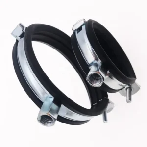 M8+M10 Single Heavy Duty Pipe Hanger With Rubber and Metal Pipe Hanger of M10 Welding Nut With One Side Screw