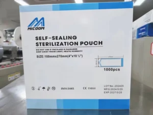 MICOOM Disposable Sterilization Pouch Medical Standard Waterproof Barrier for Oral Tools EO Sterilization Enhanced Description