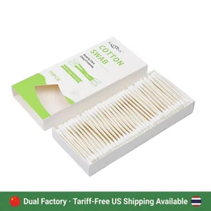 Made in China Thailand Options 170PCS Cotton Buds Paper Stick Cotton Swab With Long Drawer Box Windowing
