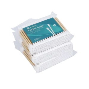 Made in China Thailand Options Cotton Bud 100pcs Bamboo Stick Cotton Swab with pp Bag