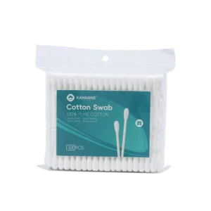 Made in China Thailand Options Double Round Tip Cotton Bud 100pcs PP Stick Cotton Swab with PP Bag