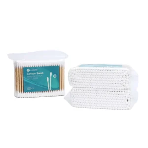Made in China Thailand Options Double Round Tip Cotton Bud 200pcs Bamboo Stick Cotton Swab with pp Bag