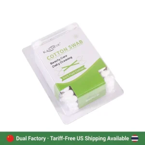 Made in China/Thailand Options Gourd Head Cotton Bud 55pcs Cotton Swabs With Blister Card Packed