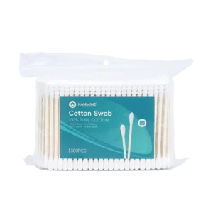 Made in China Thailand Options Screw Round Tip Cotton Bud 300pcs Paper Stick Cotton Swab with pp Bag