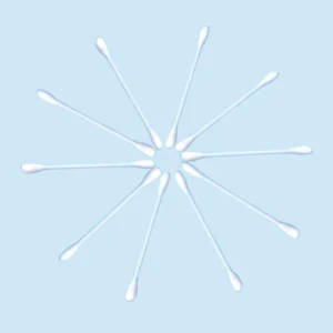 Makeup Cleaning Sterilized High Medical Grade ISO Certified Plastic Stick Double Sided Alcohol Natural Cotton Buds White